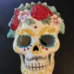 Sugar Skull Candle Holder