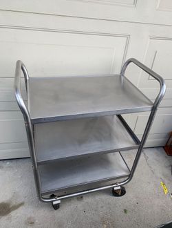 Lakeside 211 Tubular Frame Utility Cart with 3 Shelves