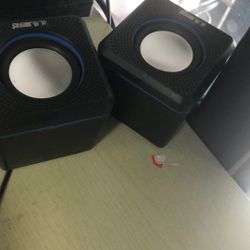Dual speakers with subwoofer plug-in speakers