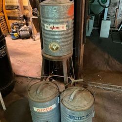 3 Vintage 3 Gallon Water Coolers