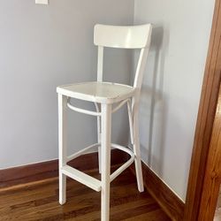 White Bentwood Barstool | Vintage