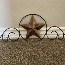 Metal Western Star Wall Art