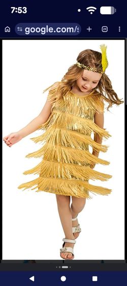 Flapper Costume Child Size 10-12 Years