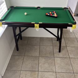 Mini Portable Green Top Pool Table