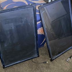 2 Writeable Glass Light Up Signs 