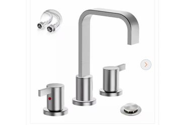 Brushed Nickel Widespread Bathroom Faucet Set