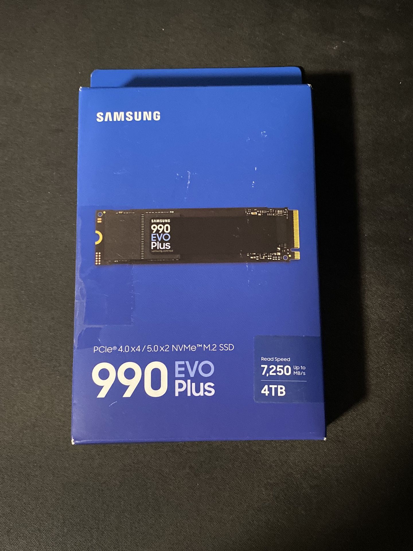 SAMSUNG 990 EVO Plus SSD 4TB PCIe Gen 4x4 Gen 5x2 M.2 2280 (MZ-V9S4T0)