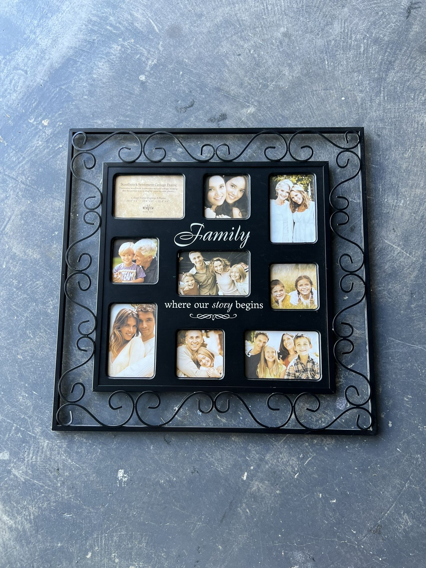 Metal family photo frame 24 inch