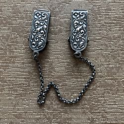 Antique Sweater / Shawl Clip Sterling Silver
