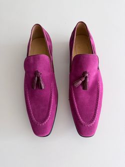 Carrucci by Maurice Suede Tassel Loafers – Fuchsia Pink (Size 42 / US 9)