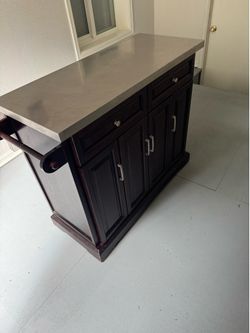 Steel Top Kitchen Island