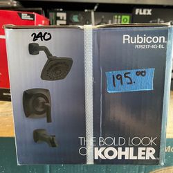 Kohler Tun and shower faucet Matte black NEW Rubicon ( R76217-4G-BL)