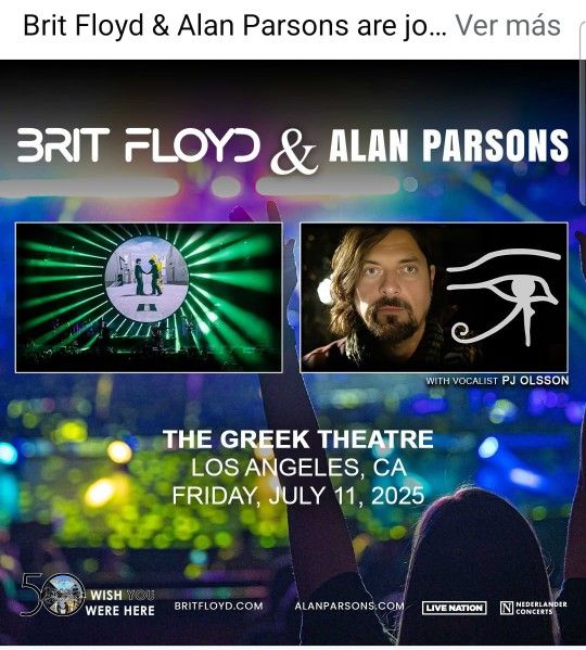 Alan Parson Y Brit Floyd Tickets.
