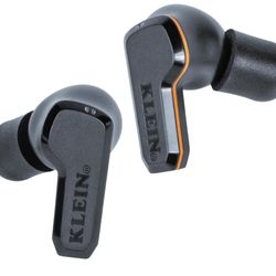 KLEIN TOOLS AESEB2 Elite Bluetooth Jobsite Earbuds, True Wireless Earplugs, 25dB NRR Hearing Protection, 24-Hour Playtime, Digital LED Display