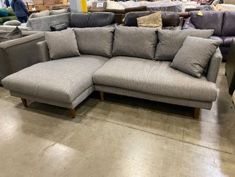 JOYBIRD Lewis L-Shaped 2 Piece Sectional Sofa with Tapered Wooden Feet