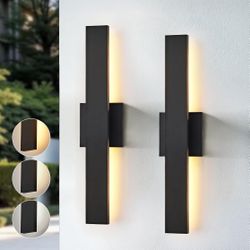 Brand New Hardwire 2 pack 23.6” Black Long Modern LED Outdoor Lights