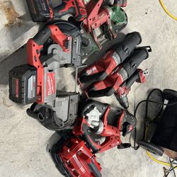 Battery Tools, Milwaukee, Makita, Dewalt, Rigid
