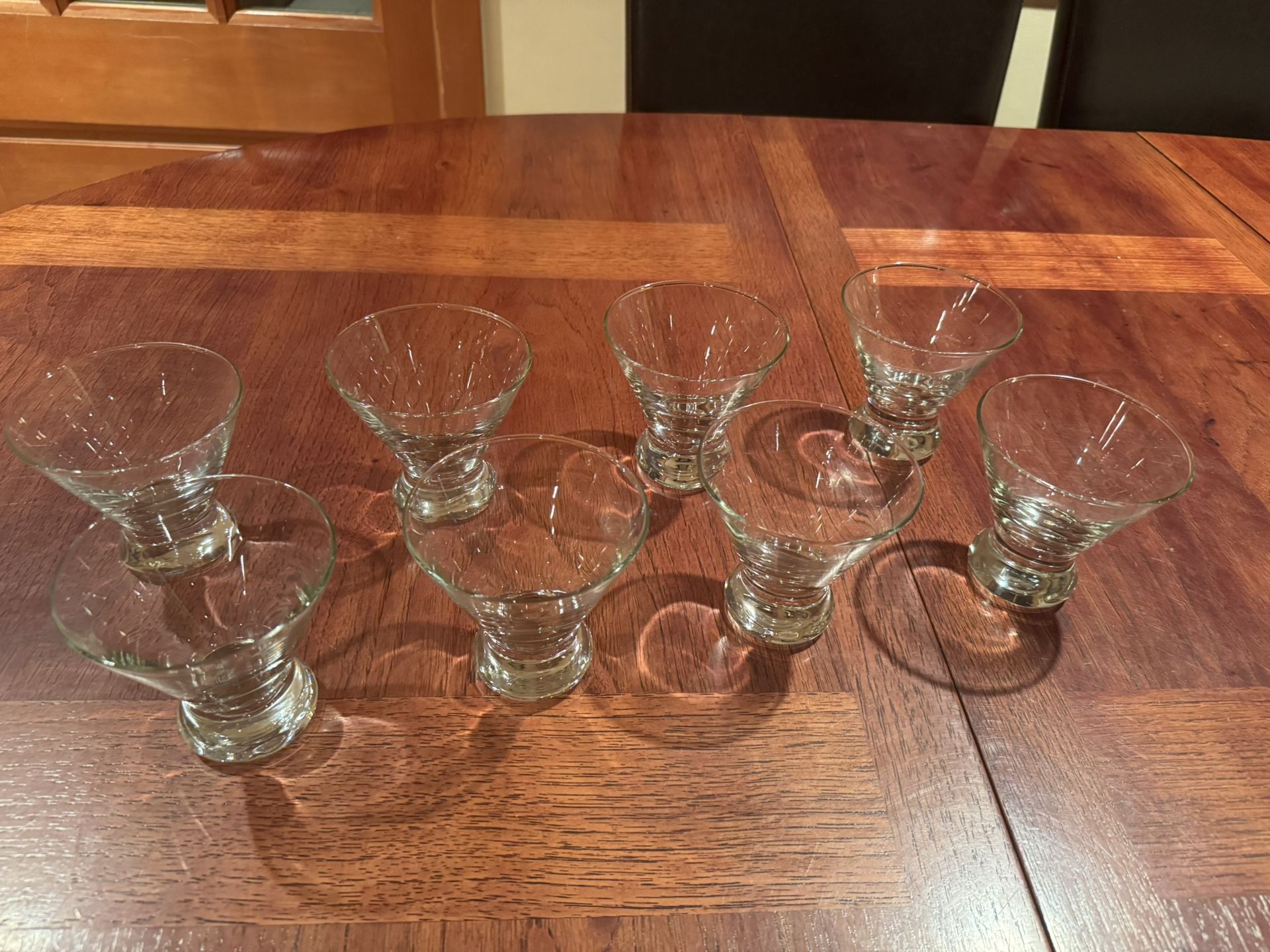 Weighted Bottom- Clear Cosmopolitan Martini 8oz Cocktail Glasses; Set of 8