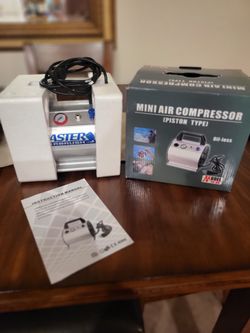 SALON AIR MASTER Airbrush MODEL TC-60 Mini Air Compressor 1/6-HP