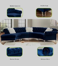 Blue Sectional Used