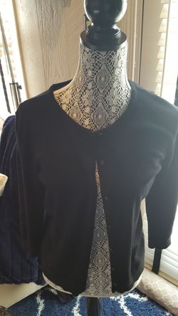 Black cardigan sweater