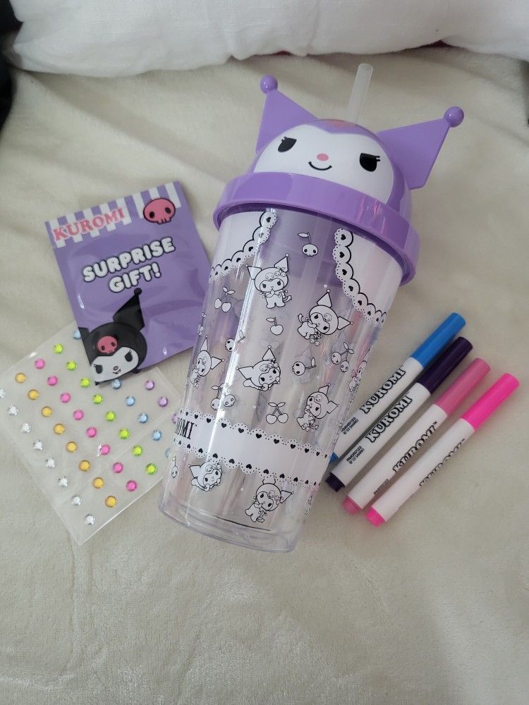 Kuromi Tumbler Cup Sanrio Hello Kitty