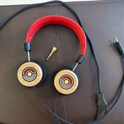 Pokémon × Grado Labs Poké Ball Headphones (Wood with Red Headband) - Rare