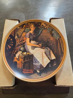 Norman Rockwell Dreamin in the Attic Collector Plate