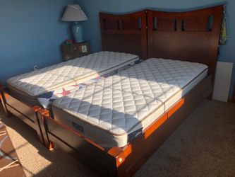 Twin Mattress with bed frame & box spring
