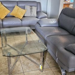 Living Room Set Sofa, Loveseat, 3 Tables (2 End Tables, 1 Cocktail Table) 