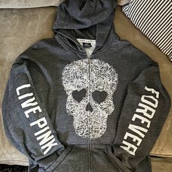 RARE Skull With Gems Victoria Secret Sweatshirt 
