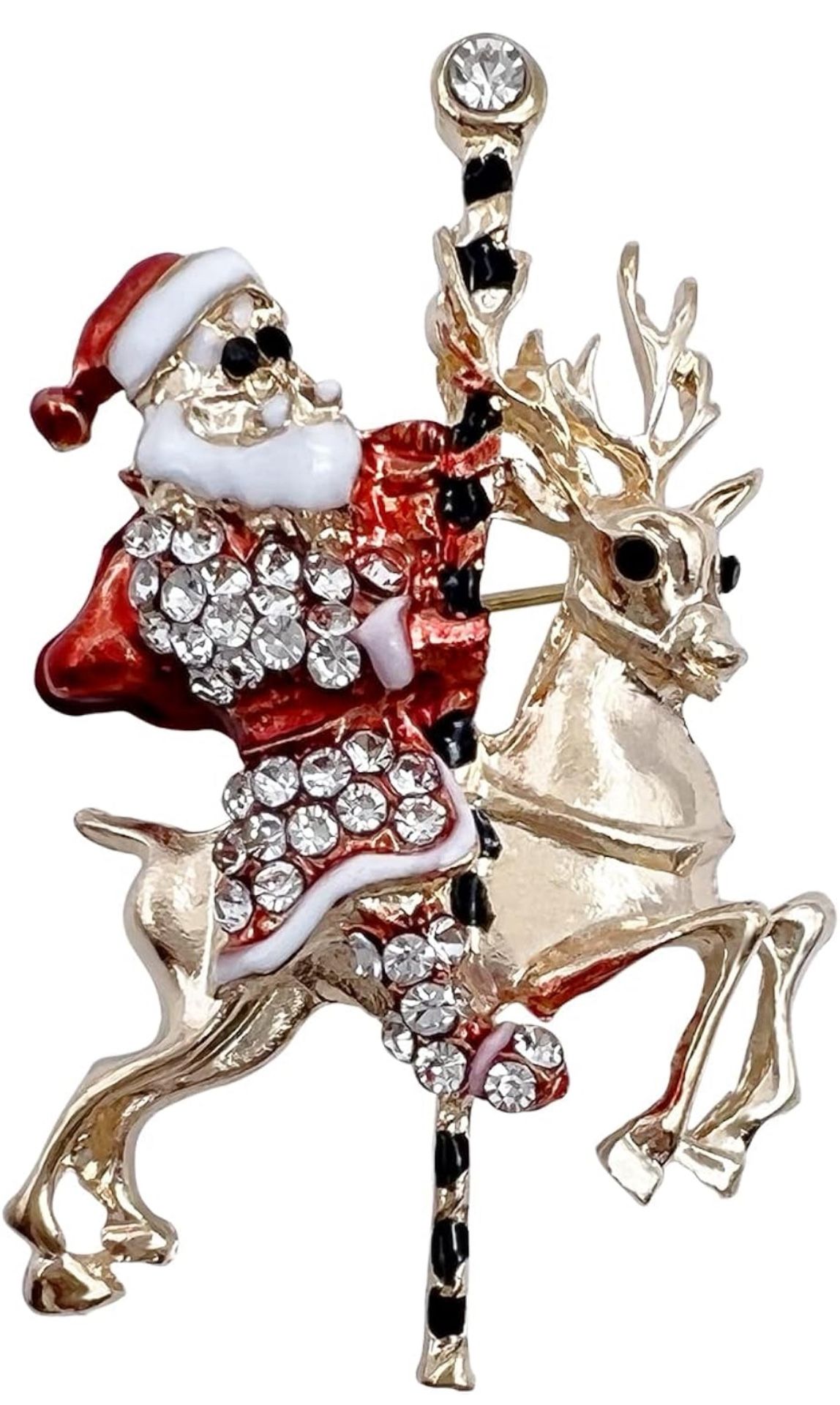 🔥Brand new🔥 Christmas Brooch Pins, Rhinestone Crystal Enamel Christmas Jewelry Gift for Women Girls