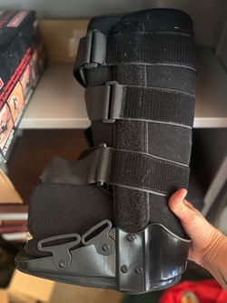 Black Medical Walking Boot Brace