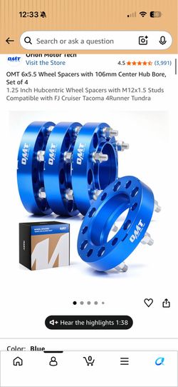 Toyota wheel spacers