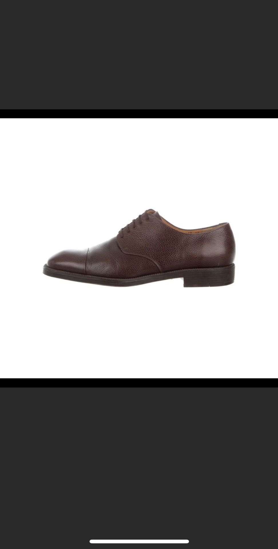 SALVATORE FERRAGAMO Leather Round Toe Oxfords