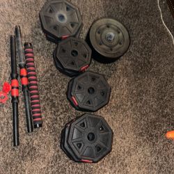 Weight set W/curl Bar 