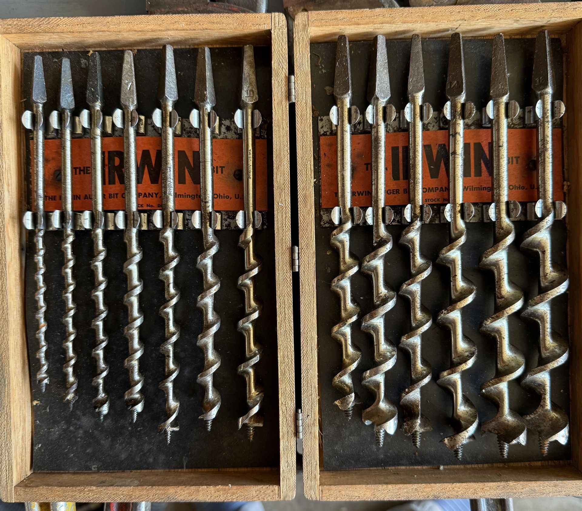 13 Piece Vintage Irwin Auger Bit Set
