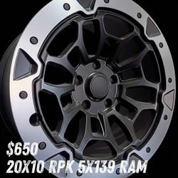Wheels 20 X 10 RPK 5X 139 RAM $650 LOS 4 