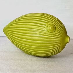 Jonathan Adler Green Puffer Blow Fish Menagerie Sculpture Ceramic 9.5" Figurine