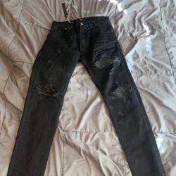 Amiri Black MX1 Jeans Size 30