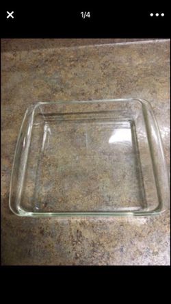 Vintage Pyrex clear glass square 8 inch pan