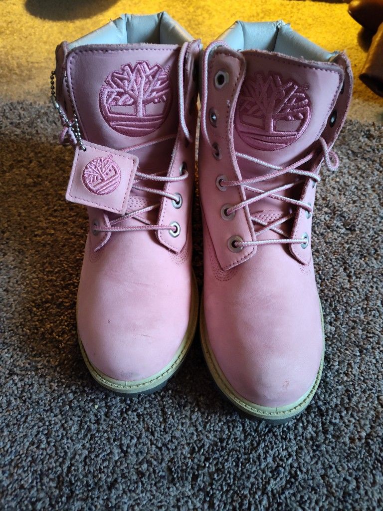 Women's Pink Timberland Boots