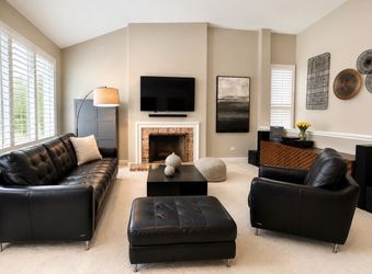 Black Leather Living Room Set