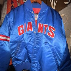Vintage Starter NY Giants Satin Bomber (M)
