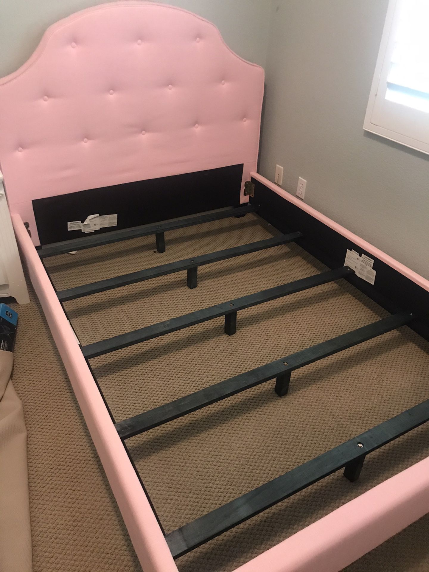 Full pink bed frame