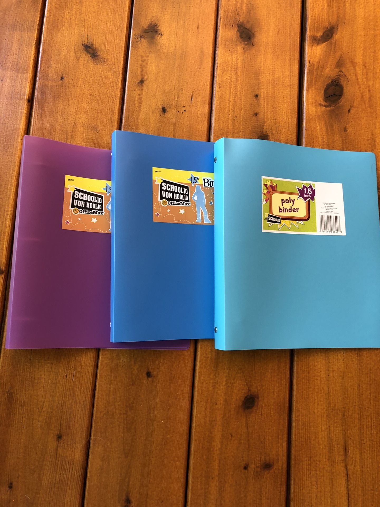 1.5" Poly Binder Lot New