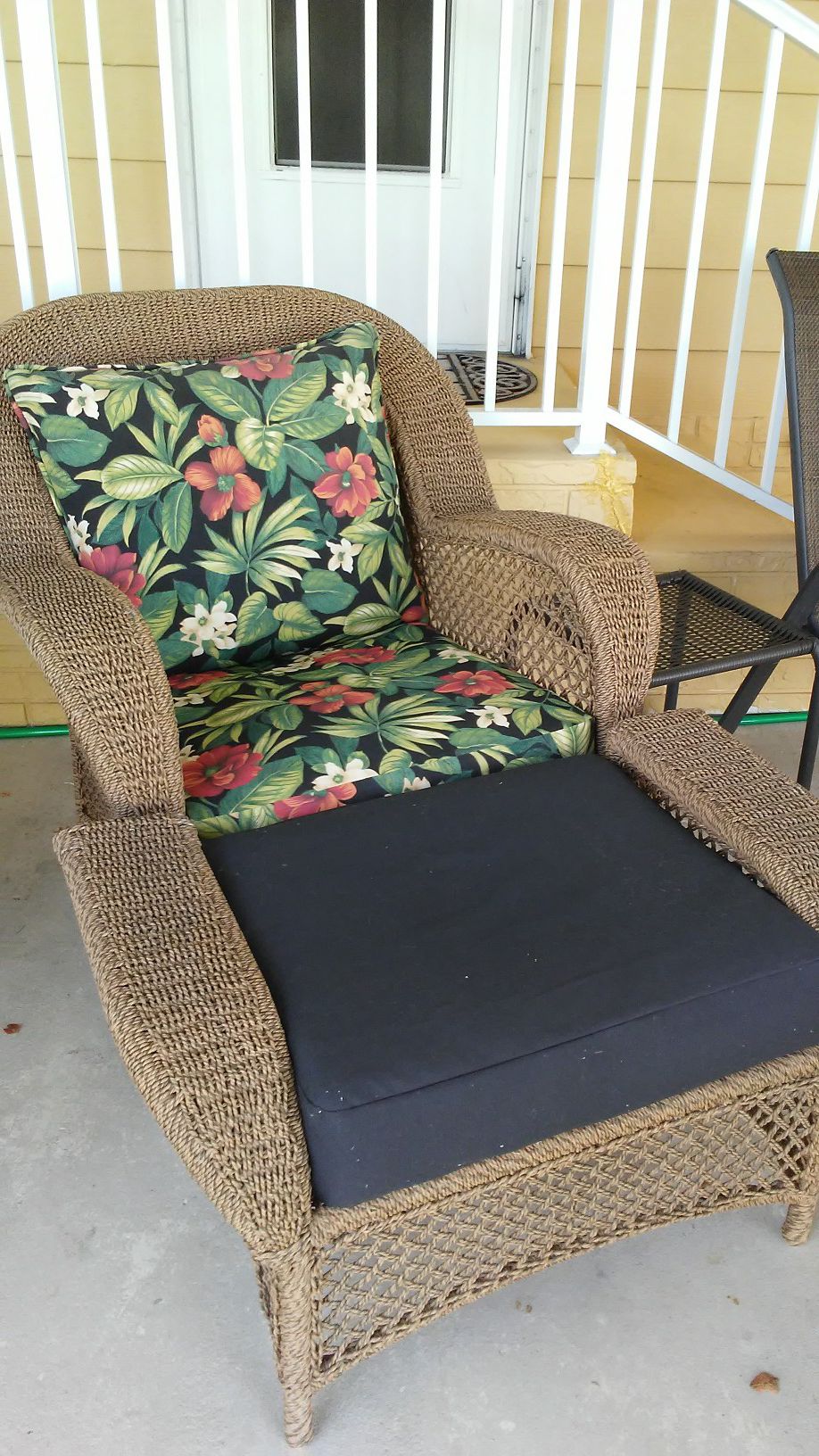 Patio chair and ottoman