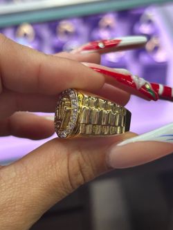 10kt gold ring with CZ
