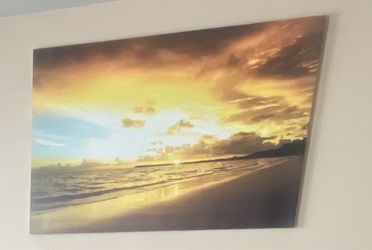 Large Art Piece - Sunset at the Beach