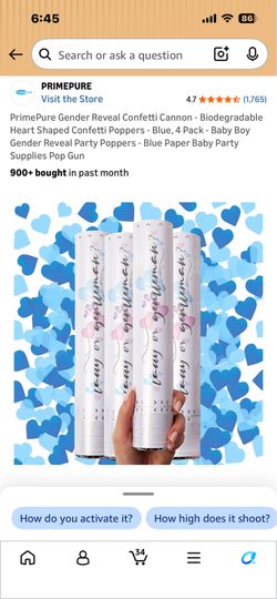 Prime pure gender reveal cannons